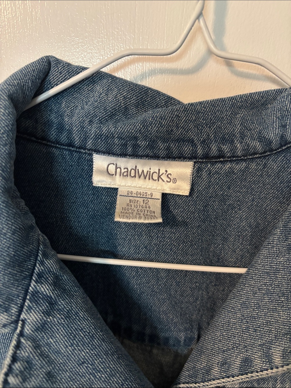 Vintage 90s Butter Mom Coquette Girl Chadwicks Medium Blue Denim Jacket Size 12 - Picture 2 of 4